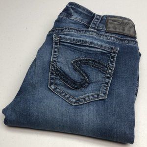 Silver Jeans Women's Classic Blue Cropped Jeans